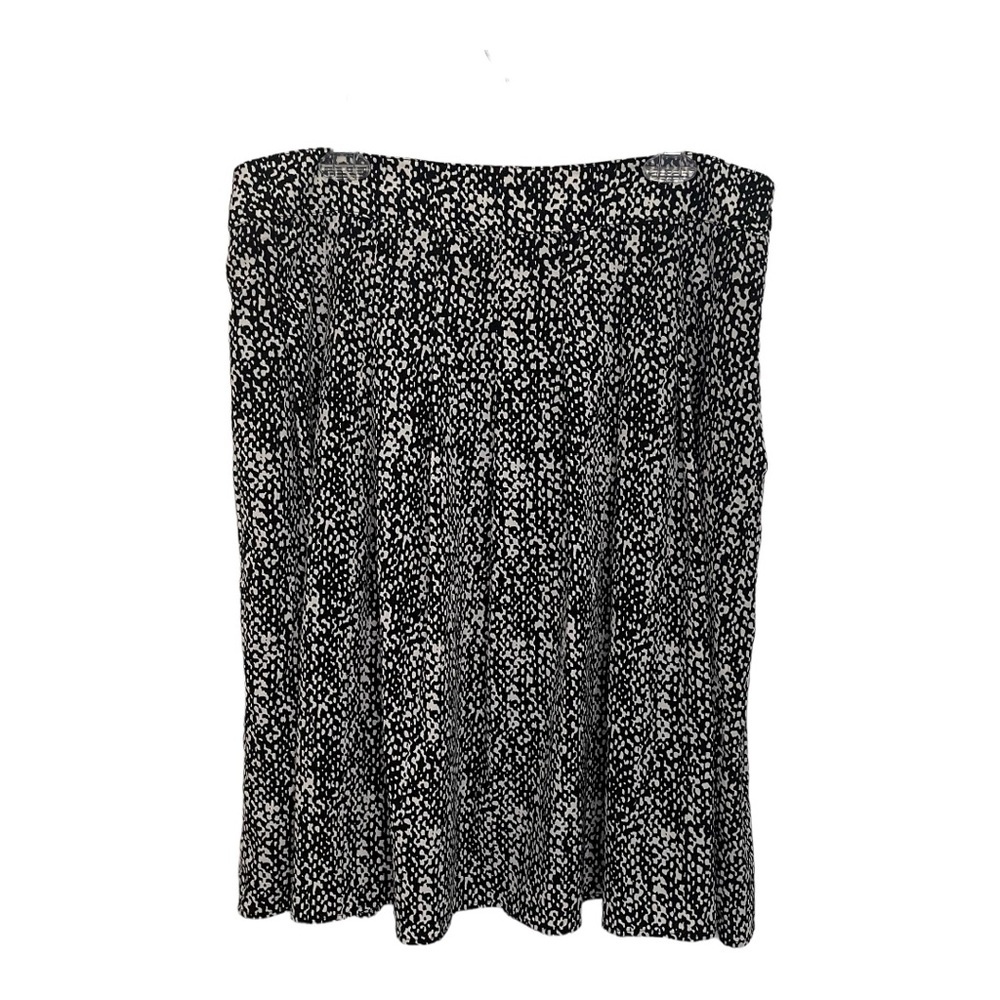Talbots Black‎ and White Pleated A-Line Skirt Size 14